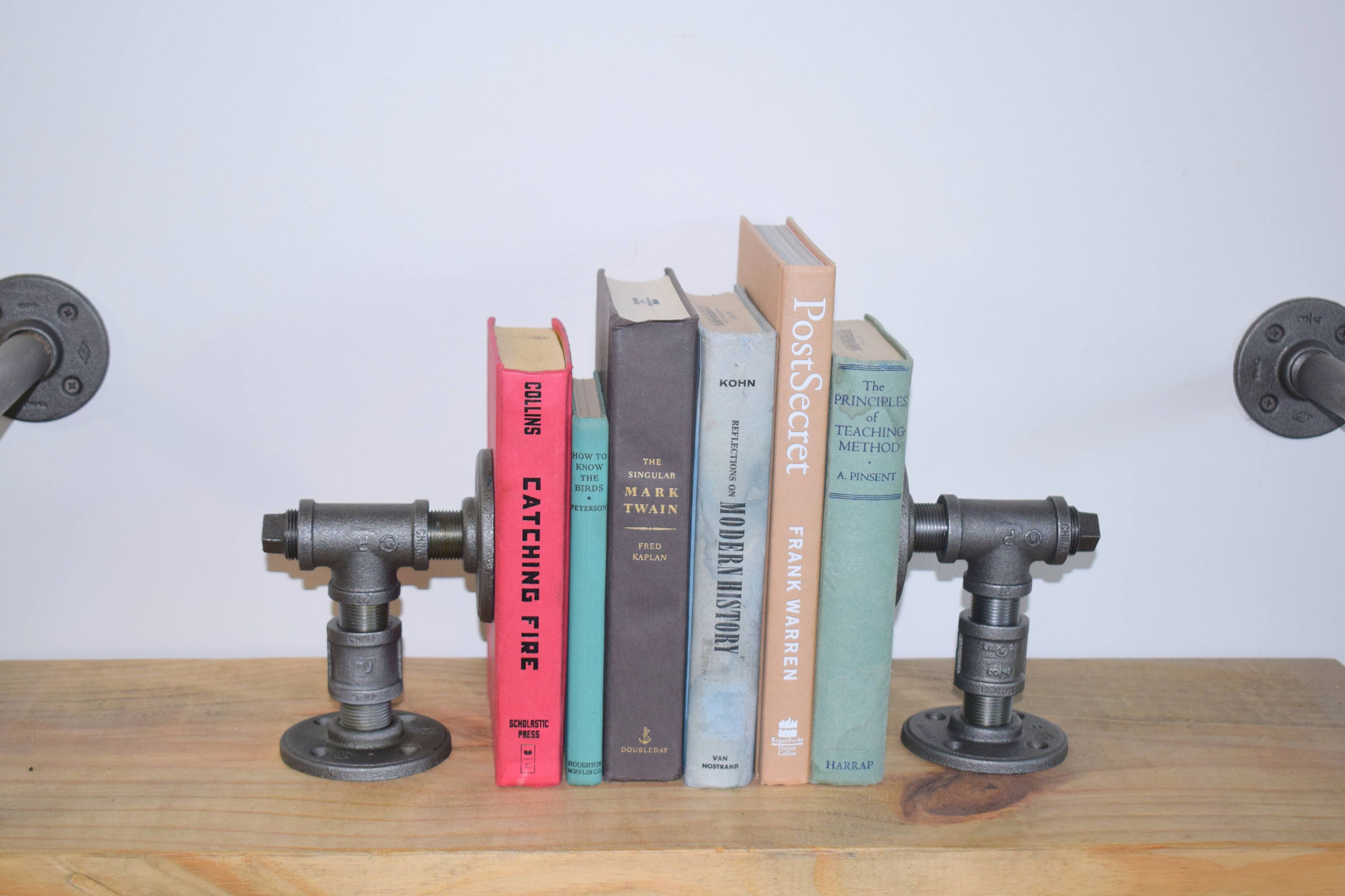 Industrial Bookends Industrial Steampunk Bookends Pipe