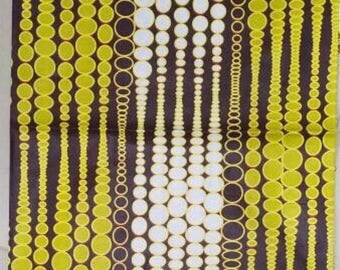 African fabrics print/ yellow polka fabric print/ skirt style fabric / fabric by wholesale / unique African fabric / kitenge cloth fabric
