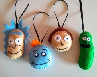 Handmade Rick and Morty Plush Baubles