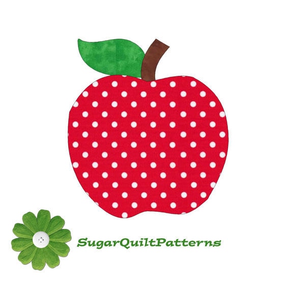 Teachers Apple Applique Pattern Red Apple Applique Quilt