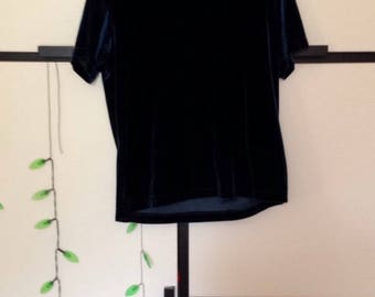 Velvet Turquiose Mock Turtle Neck