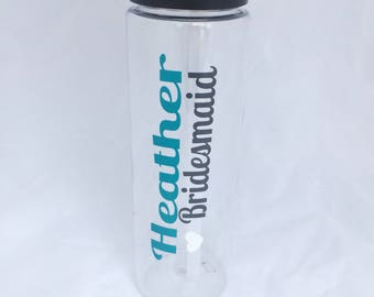 Personalized Bridesmaid Water Bottle, Bridesmaid Water Bottle, Personalized Bottle, Wedding Water Bottle, Bridesmaid Tumblers, Wedding