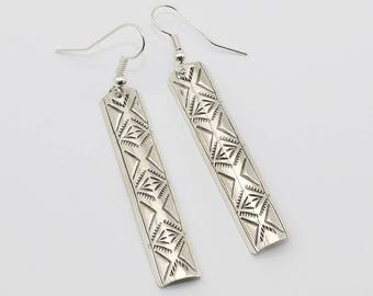Native American Jewelry,Navajo,Sterling,Navajo Silver,Native American,Navajo Sterlings,earrings,Native, Navajo Sterling Silver Earrings