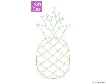 Pineapple Embroidery Pattern • Iron On Transfer (PDF Available)