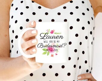 Bridesmaid Mug, Will You Be My Bridesmaid Mug, Wedding Party Favors, Bridesmaid Gift, Bridesmaid Proposal, Bridal Party Favors, Bridesmaid