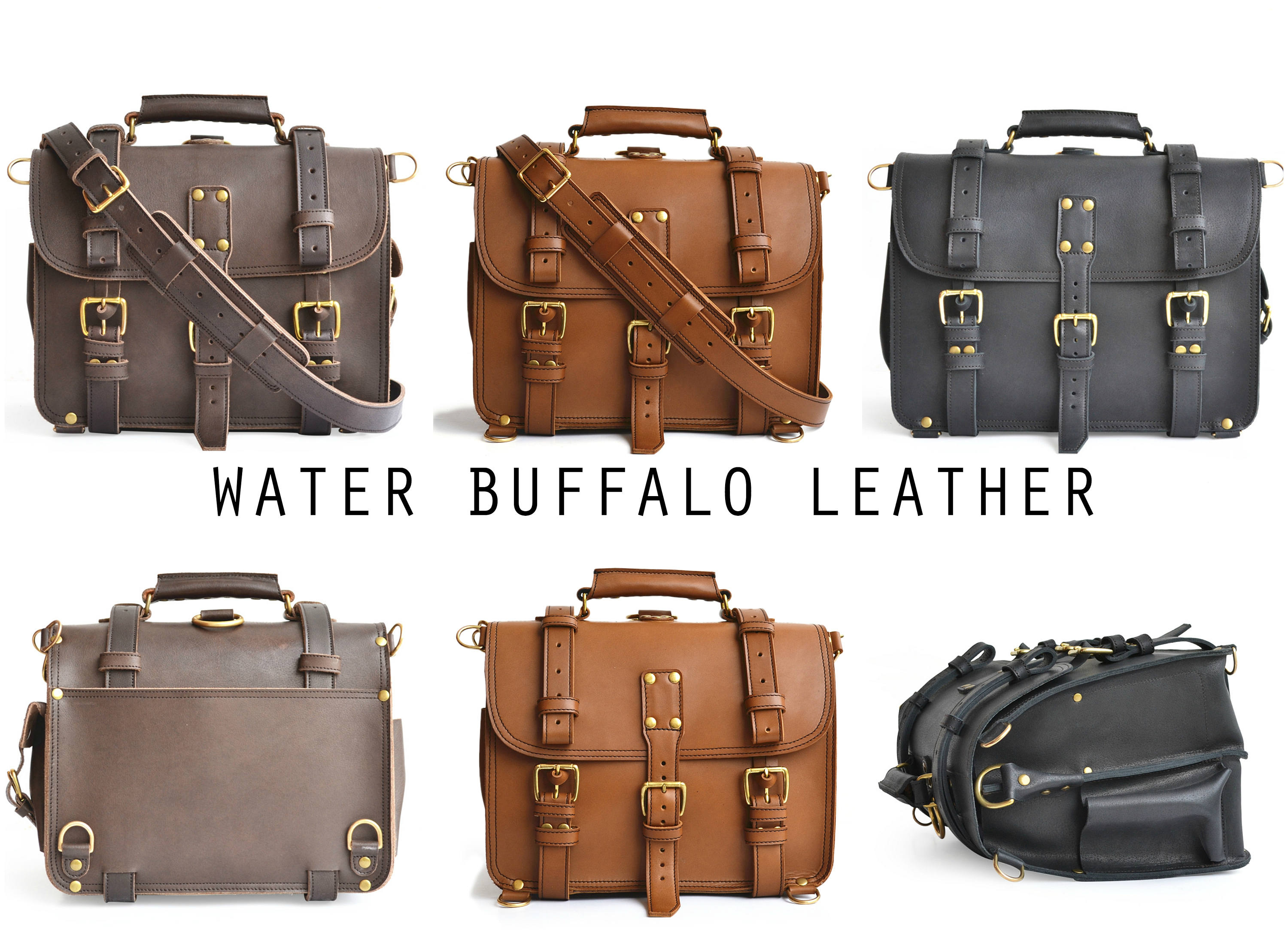 Heavy Duty Handmade Mens Leather Briefcase Men Leather