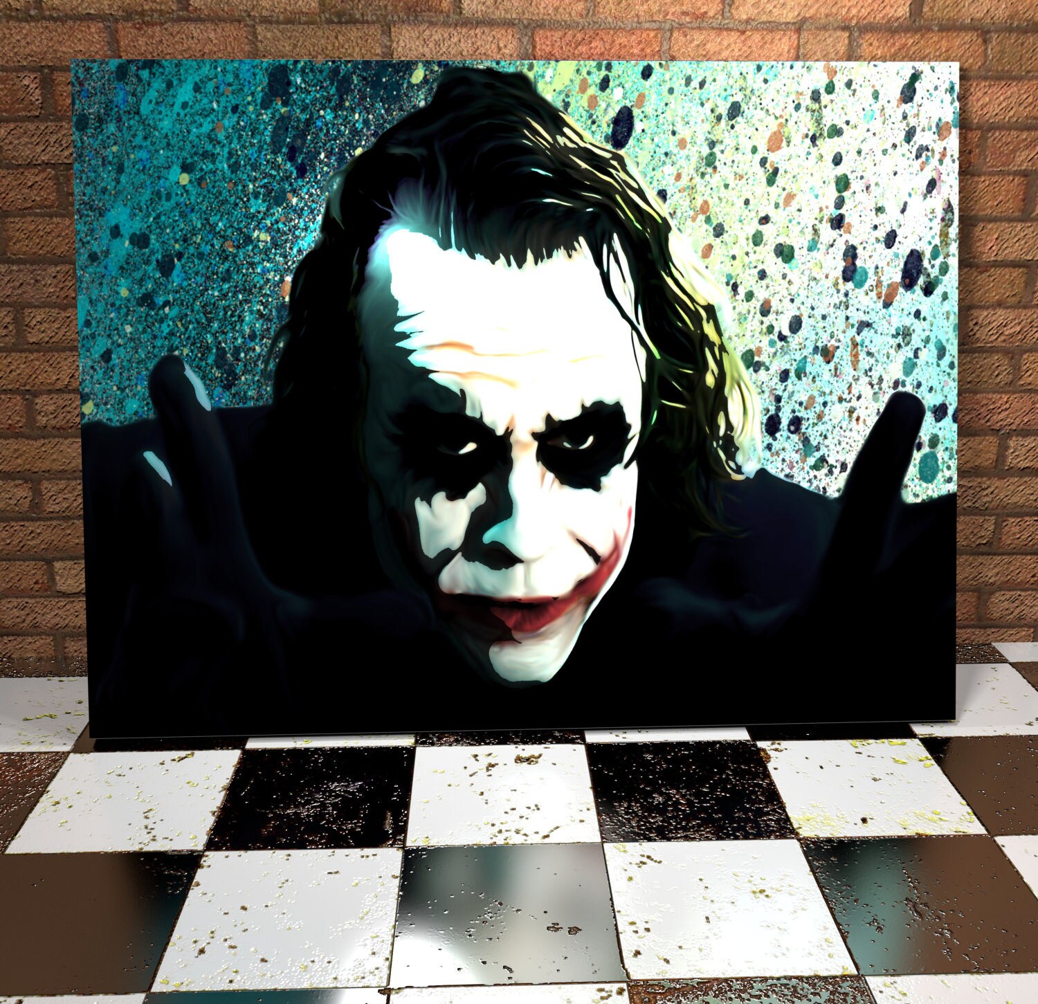The Joker Spray Painting Onto Canvas The Dark Knight