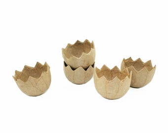 Papier Mache Egg Shells, Paper Egg Craft Supply, Recycled Paper Mache Egg Shells, Kids Art Project Craft Supply, Craft Project Supply