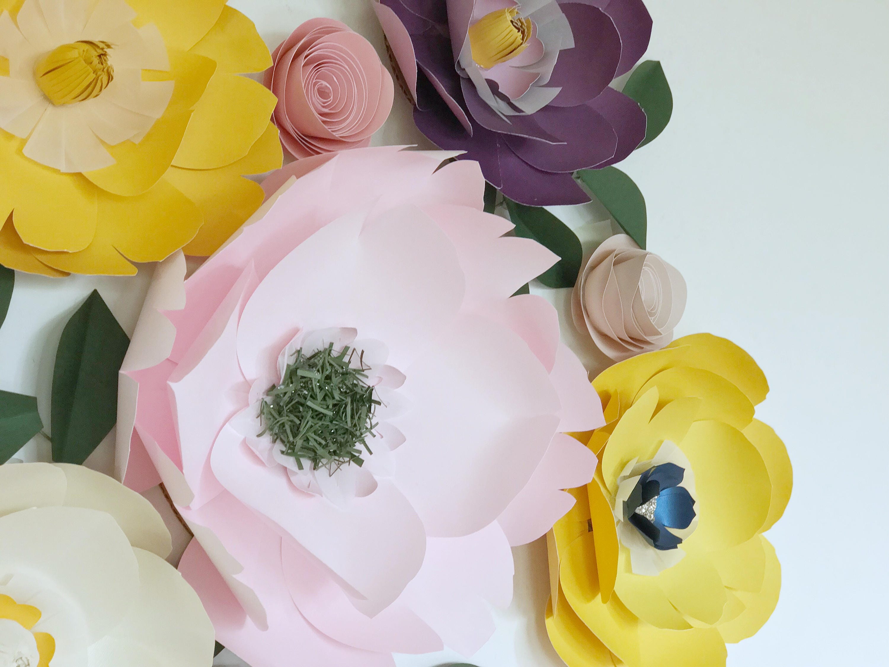 Paper flowers wall decor large yellow paper flowers baby