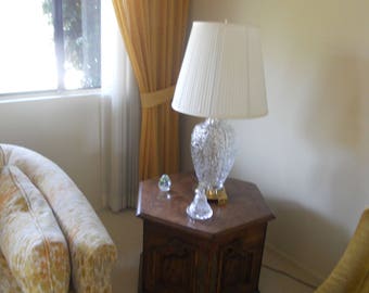 Vintage Cut Glass Table Lamp 21" x 9"