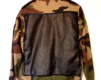 Genuine jacket military camouflage customized