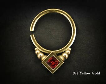 Daith Ring, rose gold nose hoop, solid gold nose hoop, hoop nose ring 18g, septum ring 20g, tragus hoop, 20g daith hoop, helix hoop 20g, 18g