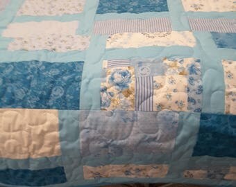 queen size hand made quilts bahama blue