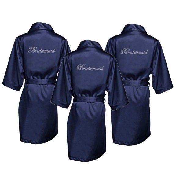 SALE Bridesmaid Robes with Rhinestones Bridesmaid Robes Rhinestone