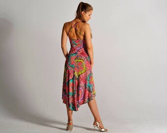 LUCERO exotic print flow dress - sizes XS and S