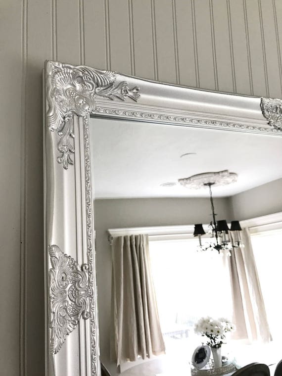 Shabby Chic Mirror Silver Bathroom Mirror Brilliant Silver
