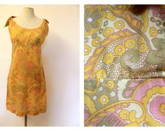 60's psych mod shift dress