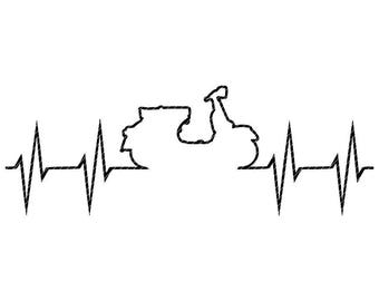 Vespa Scooter Motorbike Heartbeat Bike SVG Clipart Vector Graphics Cut Files Jpg Png Cricut Silhouette Vespa Scooter Motorbike Heartbeat Bike SVG Clipart Vector Graphics Cut Files Jpg Png Cricut Silhouette