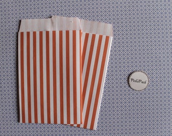20 striped christening communion birth marriage "confettata" bags paper carrier bags paper bags sacs en papier