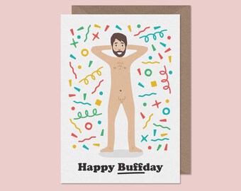 Rude birthday card boyfriend. willy. naked. nude. joke birthday card. adult. funny birthday card for him. couples card. boyfriend.girlfriend