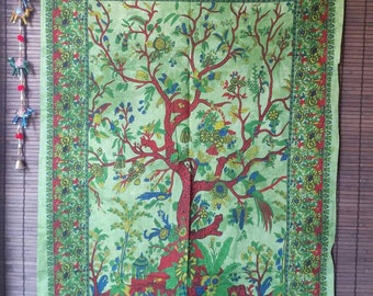 Bohemian Tree of Life Tapestry, Wall Tapestry Hippie, Wall Tapestry Nature, Bohemian Tapestry, Hippie room decor, Hippie Wall Hanging,