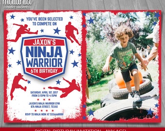 american ninja warrior birthday shirt