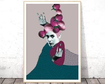 Surreal, Fashion Print, Collage, Collage Wall Art, Digital Download Art, Fashion Poster, Modern Art, Fashion Wall Art, Wall Art Printable