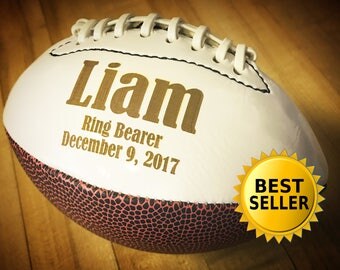Ring Bearer Gift, Personalized Football, Mini Football, Gifts for Men, Groomsmen Gift, Personalized Gift, Sports Gift, Keepsake