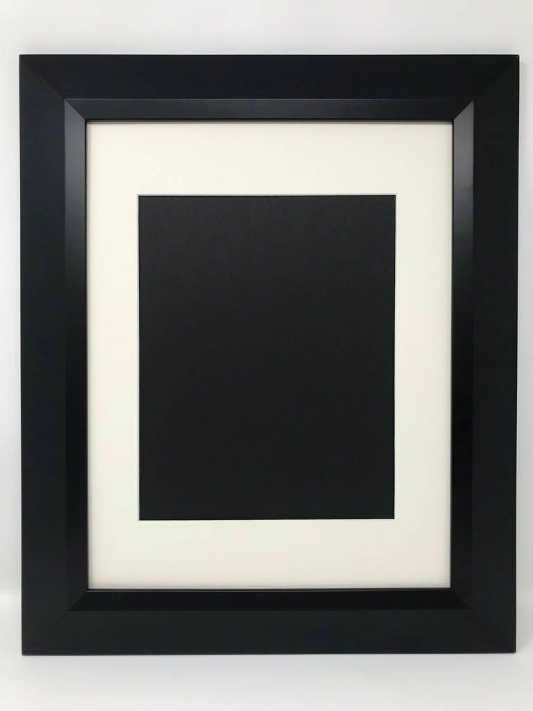 16x20 2 2 Black Beveled Contemporary Solid Wood