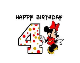 Download Minnie birthday svg | Etsy