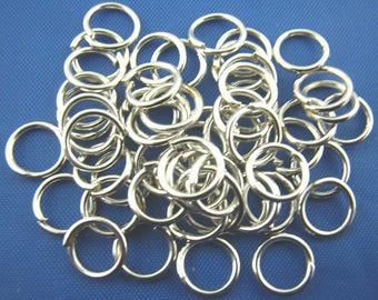 200 7mm silver jump rings