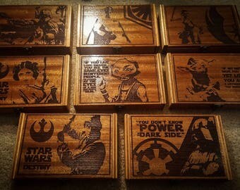 Custom Laser Etched Deck box - Star Wars Destiny CCG
