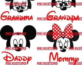 Disney Svg/ Mickey Mouse svg/ Minnie Mouse svg/ Disney Family Svg/ Disney Mickey Mouse Svg/ Cricut files svg/ mickey Minnie silhouette svg