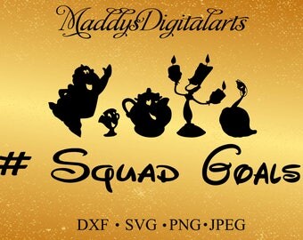 Beauty and the Beast svg Disney Squad Goals SVG,Squad Goals SVG,Disney Clip art, Silhouette svg, Cutting File, heat transfer vinyl