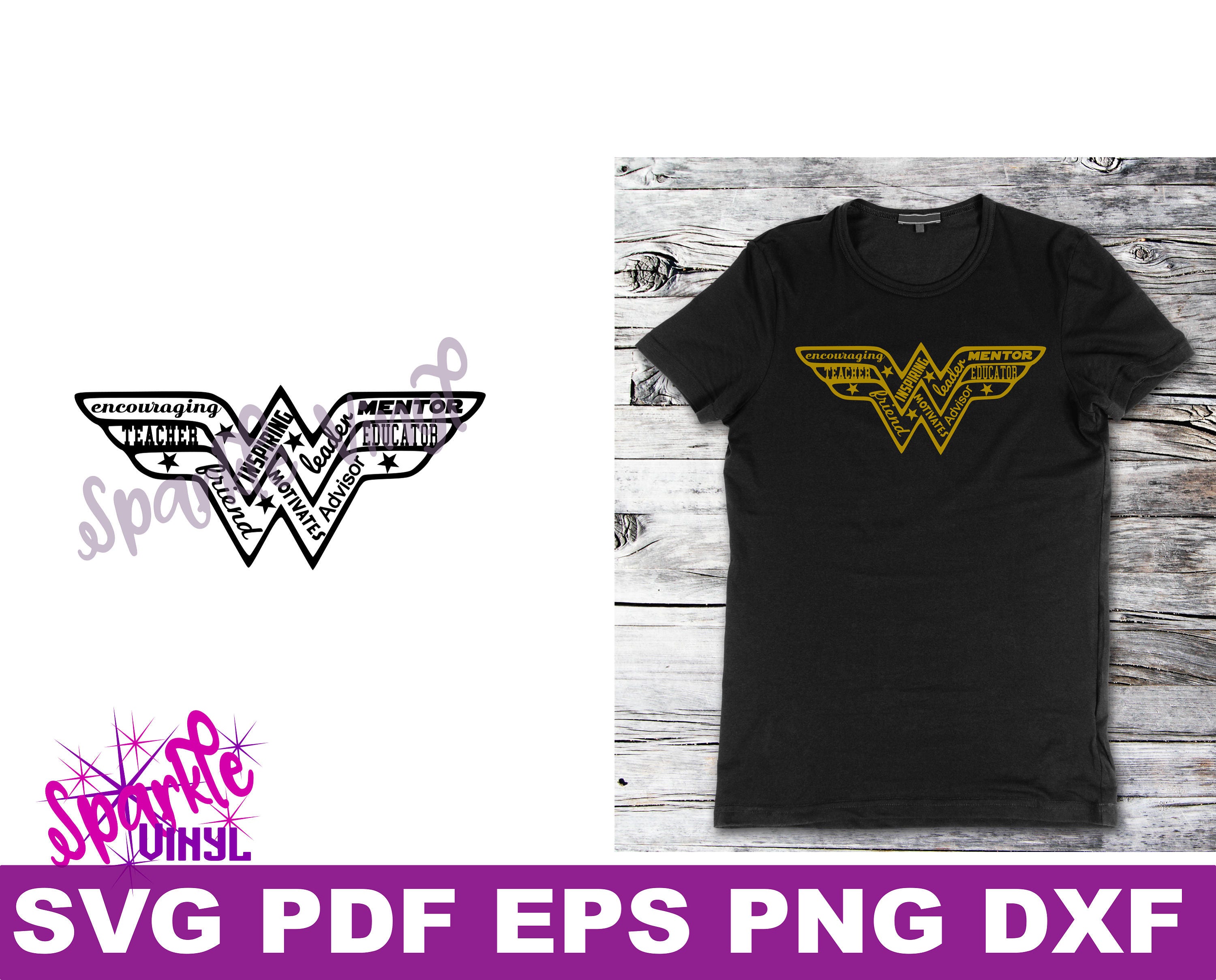 Download Svg personalized gift for teacher wonderwoman printable or cut