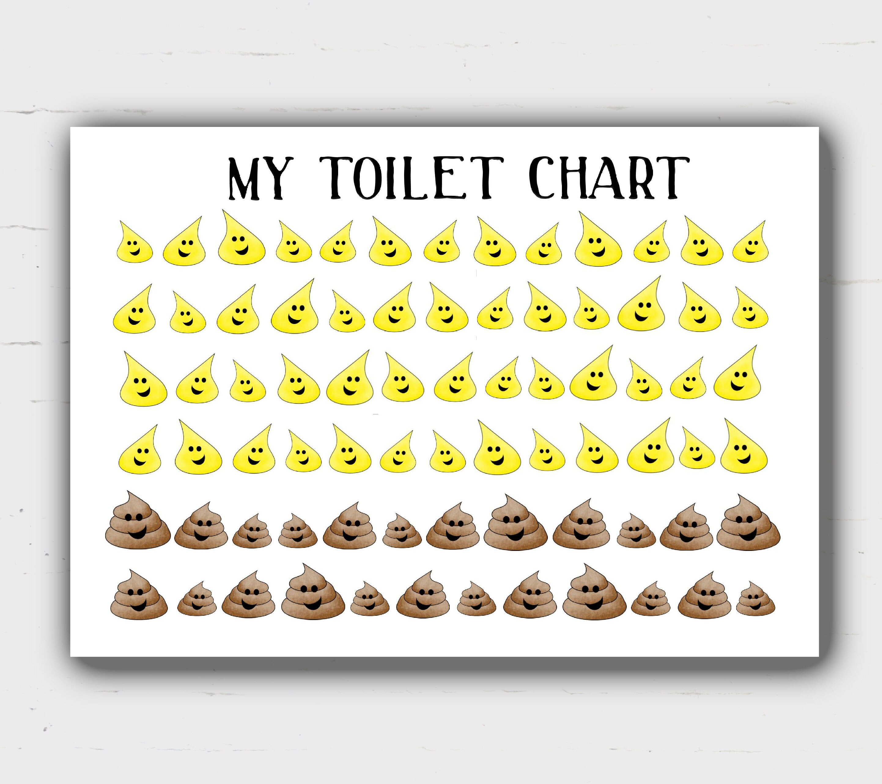 Kids Potty Chart Digital File Wee And Poo Pictures Print