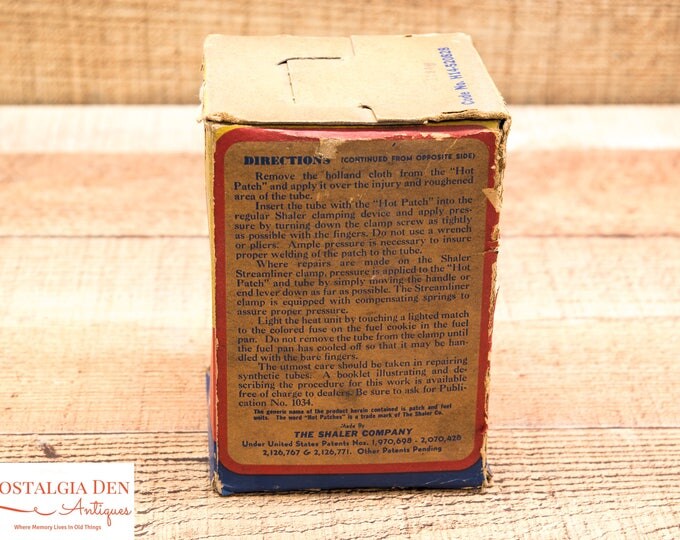 Shaler Tire Vulcanizer Kit | Ford Model T Tire Tube Patch Kit | Vintage Automobilia