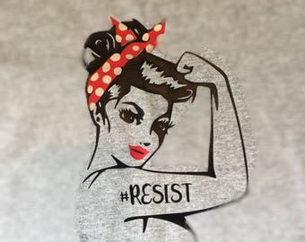 Rosie the Riveter We Can Do It Ladies T-Shirt She Persisted Shirt - Nevertheless Shirt - She Persisted Shirt - Feminist Tshirt - RESIST