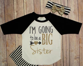 I'm Going to Be a Big Sister, Big sister Shirt, Big Sister Glitter Shirt, Big sister shirt, Sister Shirt, Sibling Shirt, Sister Shirt