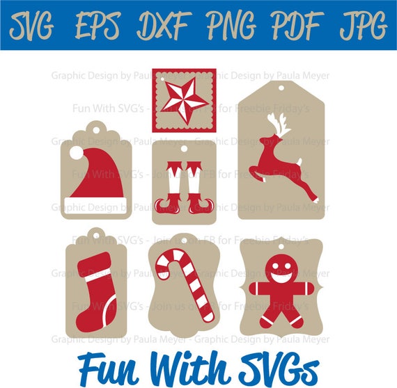 Download Christmas Gift Tags SVG Cut File High Resolution Printable