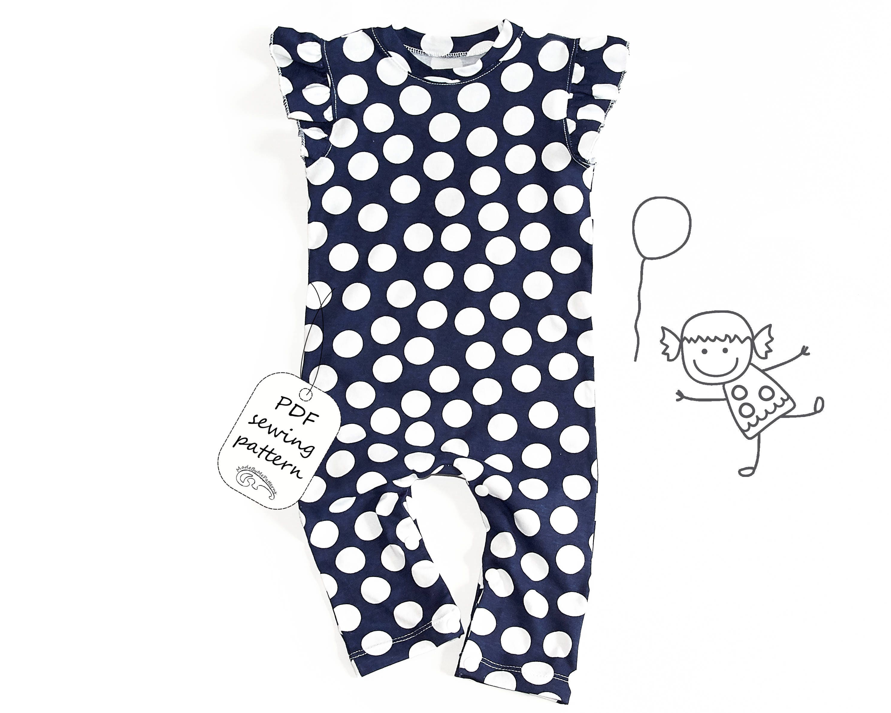 Baby romper pattern PDF romper sewing patterns sewing
