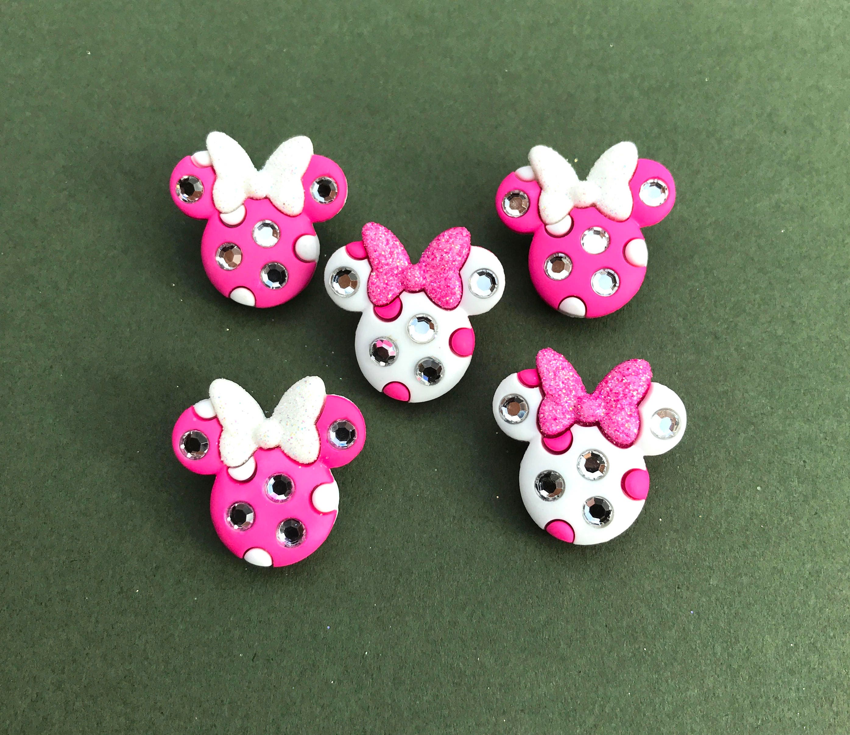 Minnie Mouse Buttons - Disney Minnie Mouse Ears - Rhinestone ...