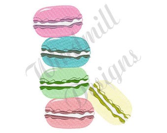 French Macaron - Machine Embroidery Design