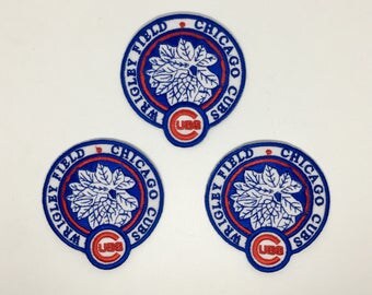 Chicago Cubs Sport Embroidered Iron On Patch - Set 3 PCS.