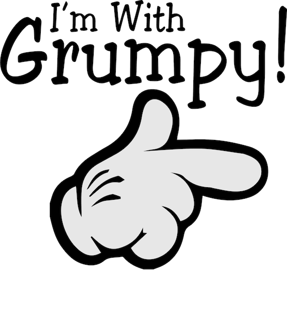 Download I'm with Grumpy SVG DXF eps jpg File: Use for Shirt