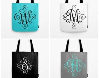 Monogram Tote Bag Personalized Gift For Friend, Bride To Be Gift For Her, Custom Travel Bag, Initial Tote Bag Bridesmaid Gift Ideas
