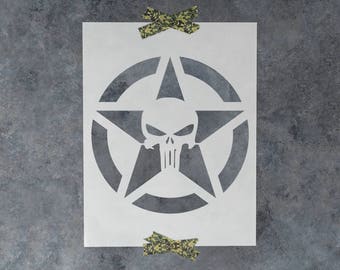 Punisher stencil Etsy Punisher stencil Etsy