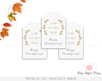 Thanksgiving Gift Tags | Thanksgiving Favor Tags | Thanksgiving Labels | Thanksgiving Tags | Instant Download | Holiday Tags | Teacher Gift