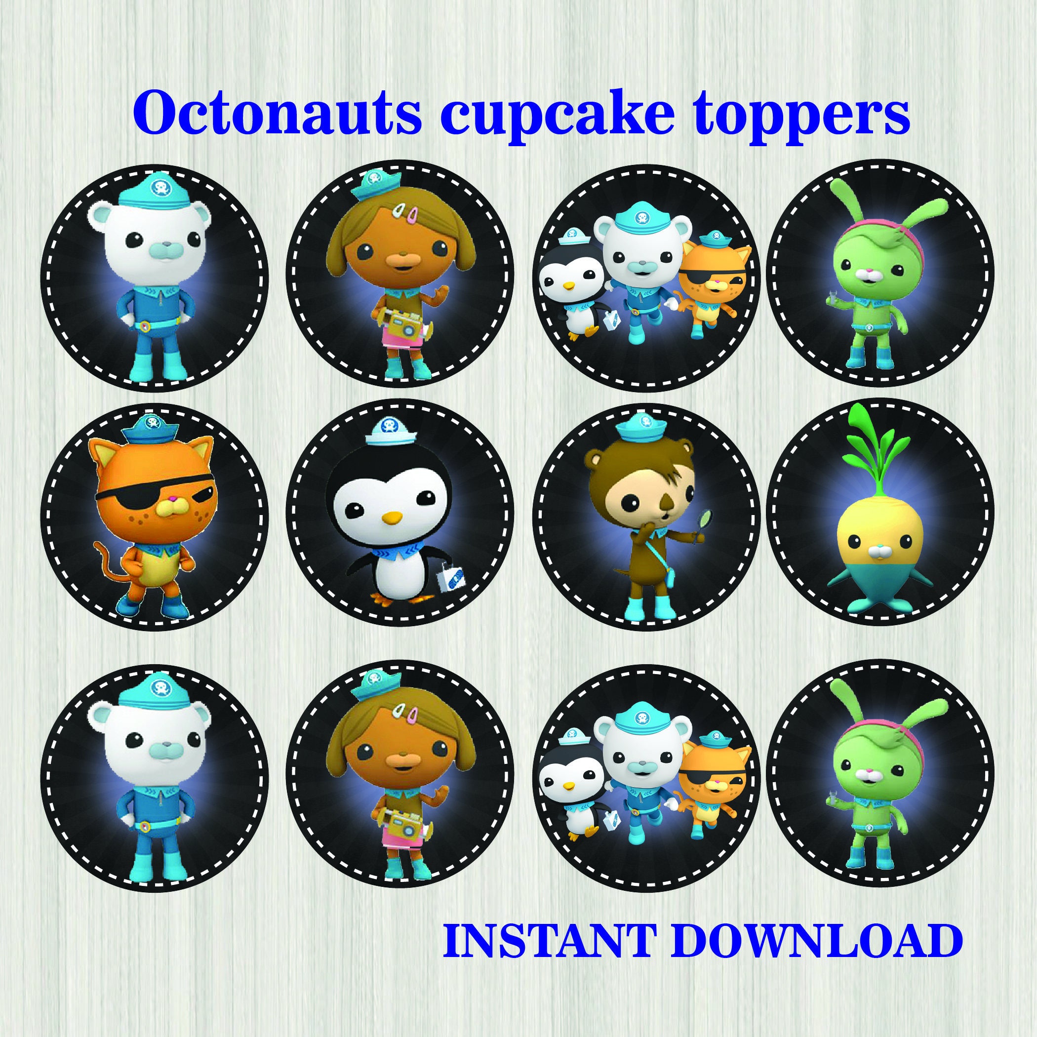 Octonauts Cupcakes Toppers Printable Octonauts Toppers