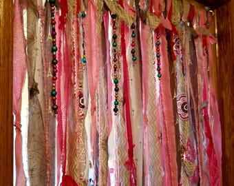 Boho Curtains Boho Velvet Fringe Boudoir Panels Bohemian Decor